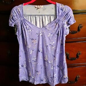 Juicy Couture Lavender Floral Top XS